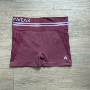 Ryderwear Mauve Pink Seamless High Waisted Workout Shorts Size M